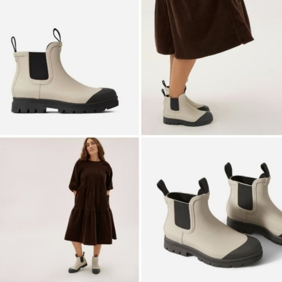 Everlane The Rain Boot Chelsea Chunky Rubber Ankle Rain Boots Sustainable Size 7 - Picture 2 of 16